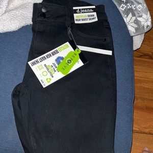 Brand new black denim high waste skinny pants